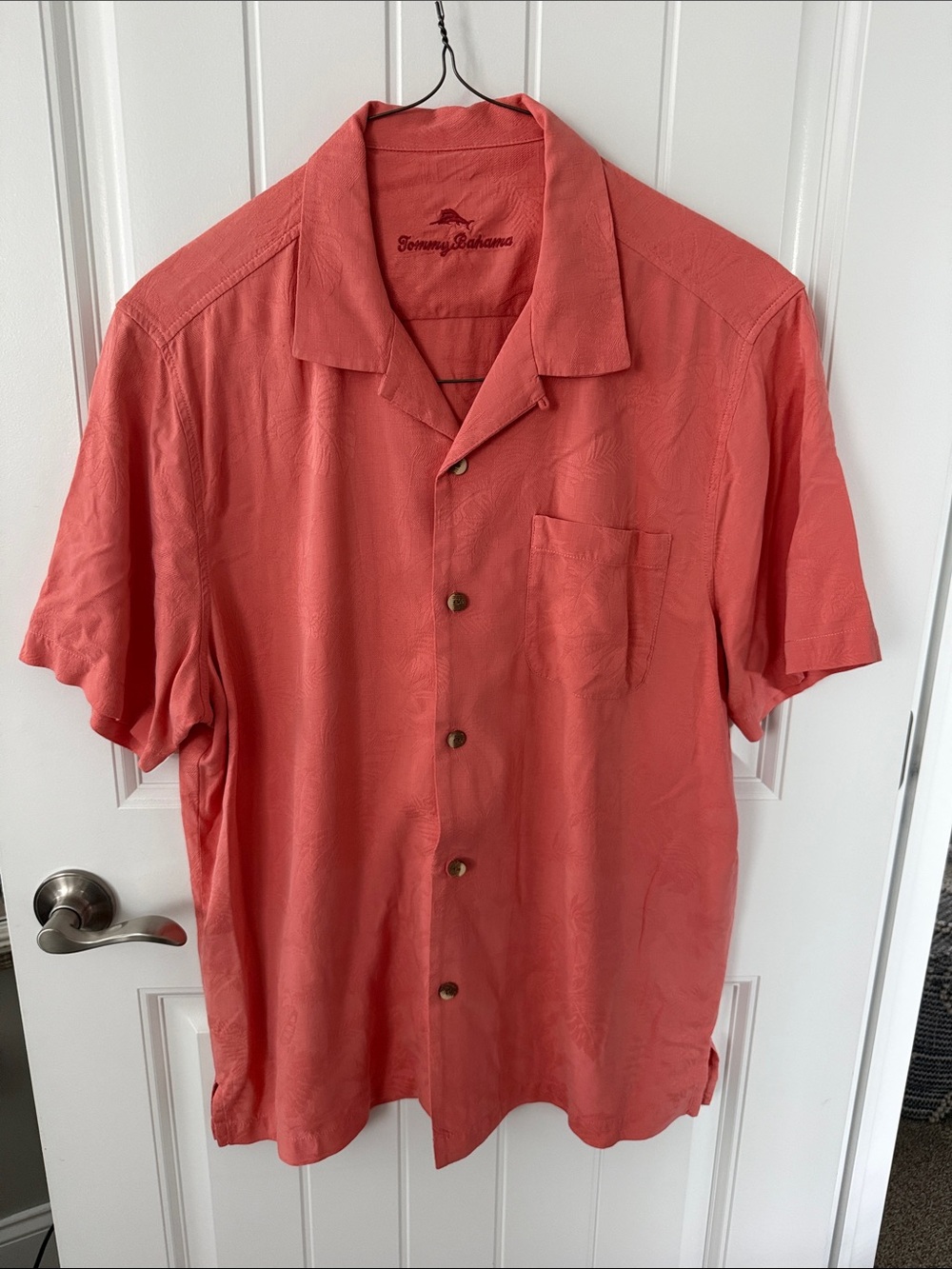 Tommy Bahama Coral Textured Short-Sleeve Camp Shirt
